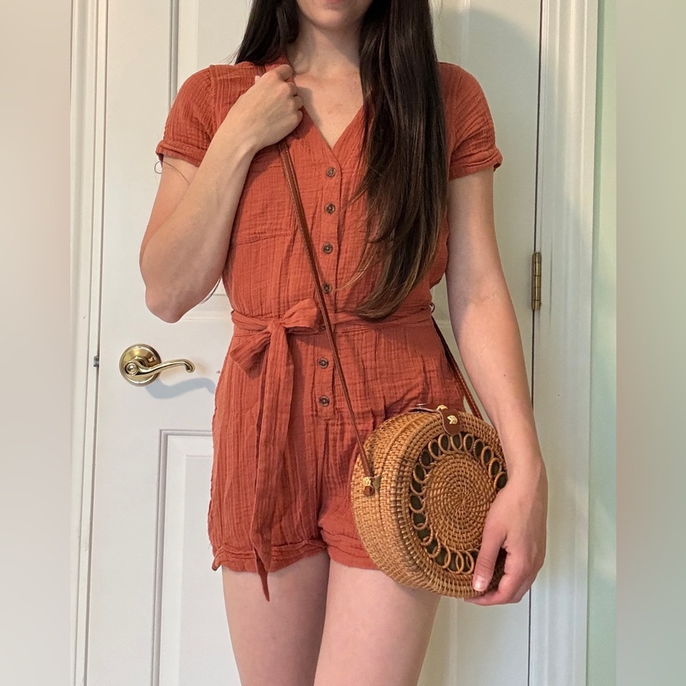 A&F Button-Down Utility Romper